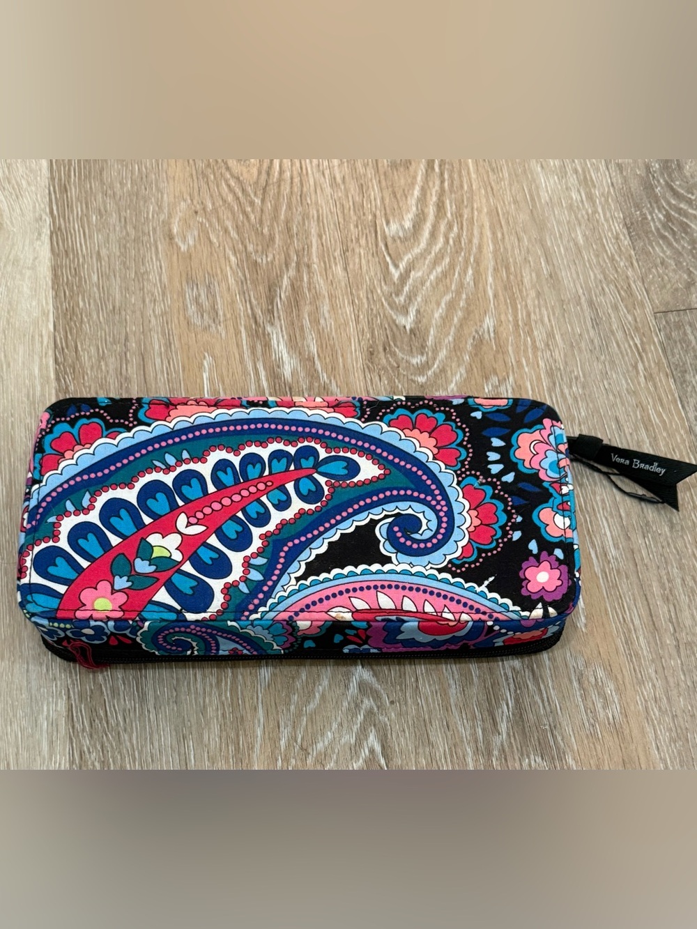 Vera Bradley Large Travel Pill Case Weekly 28 Slot Organizer Parisian Paisley